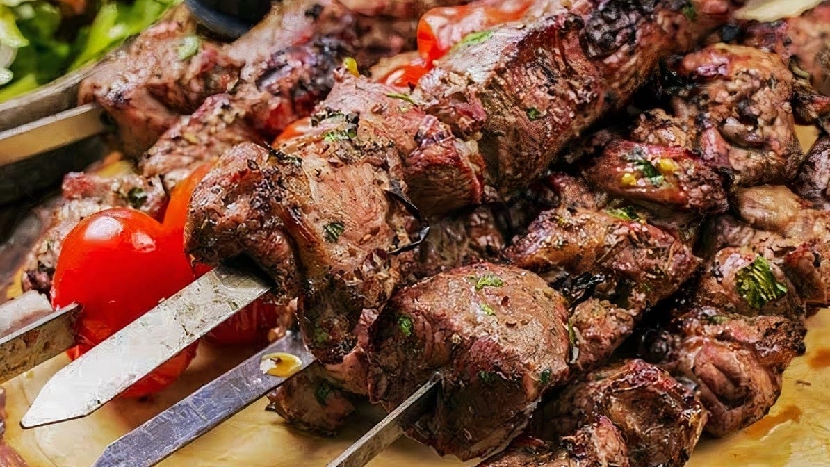 Lamb Sheekh / Shish Kabobs.