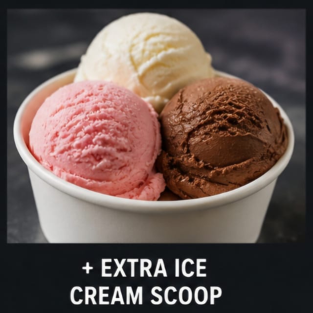 + Extra Ice Cream Scoop.