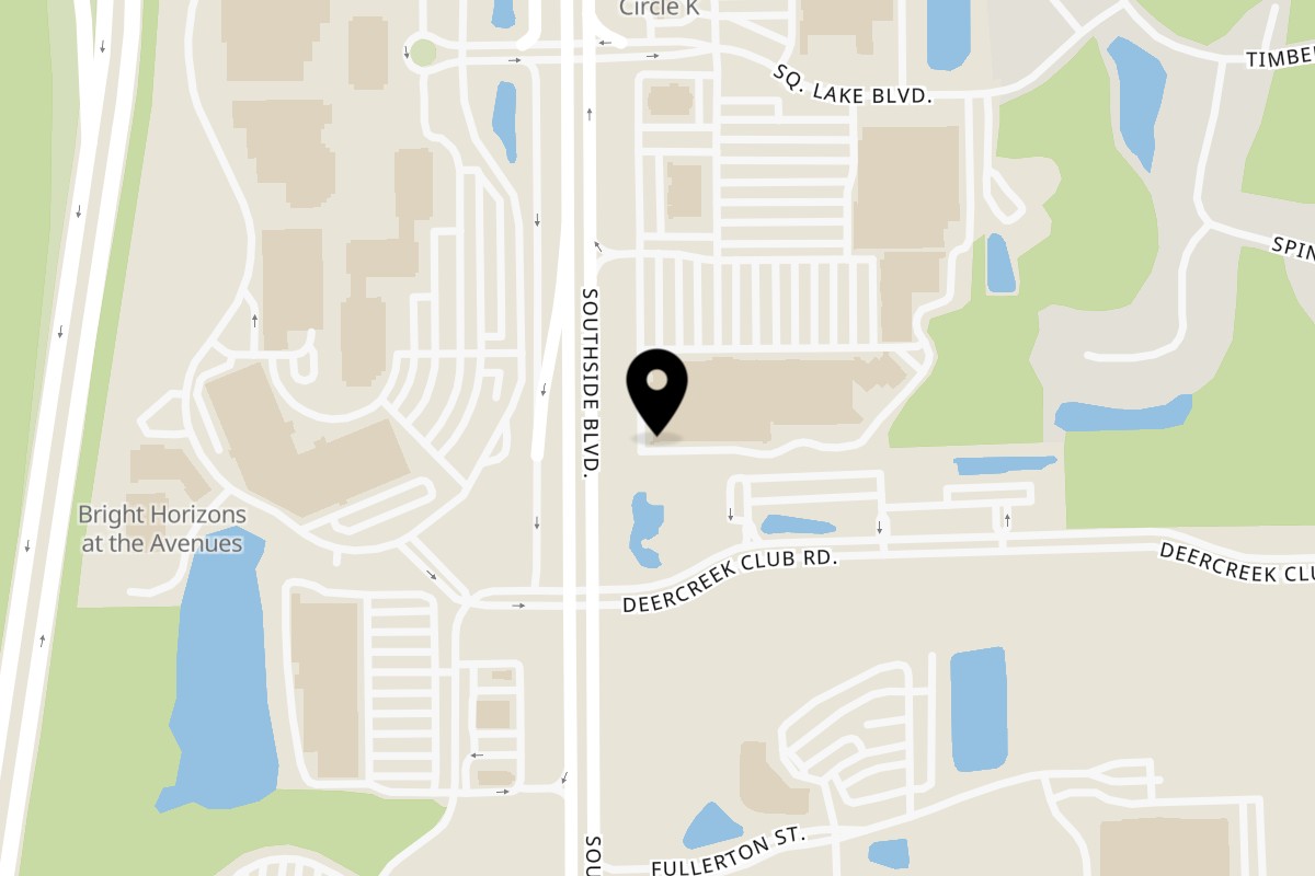 Map showing the location of Ruz Bukhari - Halal Cuisine on 9041 Southside Blvd Suite 180 in Jacksonville